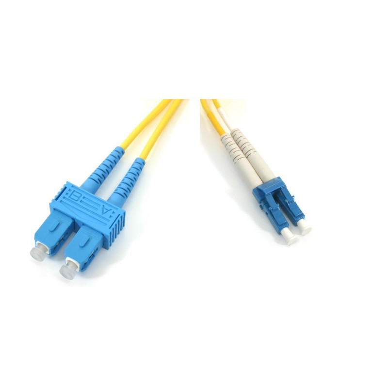 Jarretière OS2 LC/SC monomode 9/125 duplex zipp, jaune