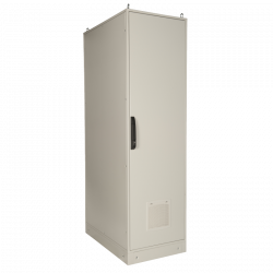 Baie IP55 Datacenter 600x600 porte avant verre, porte arrière métal, 4 montants