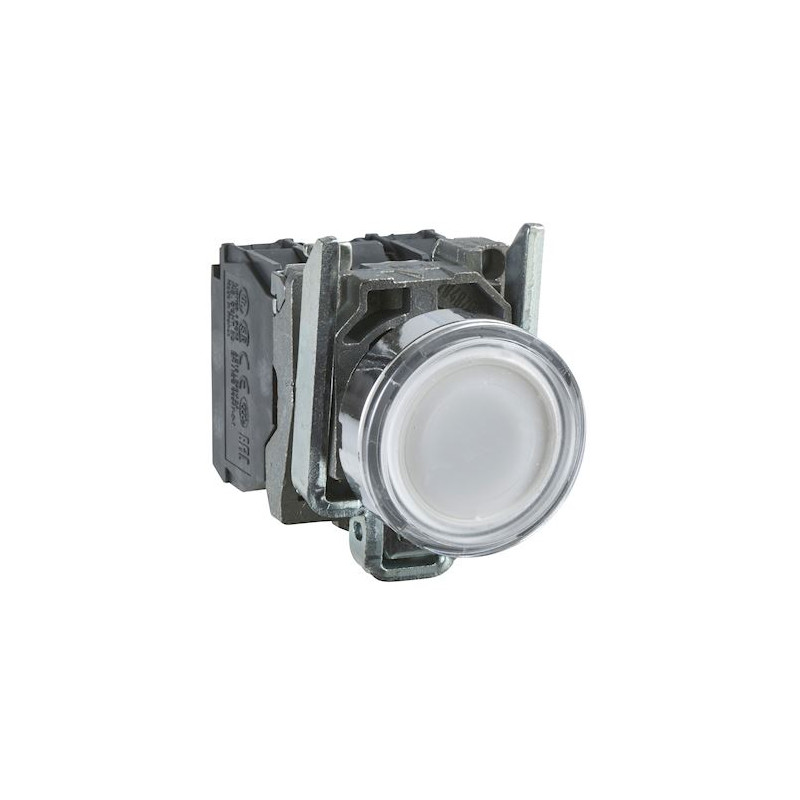 Poussoir lumineux 24V ACDC- LED Harmony XB4 - 1F+1O - Ø22